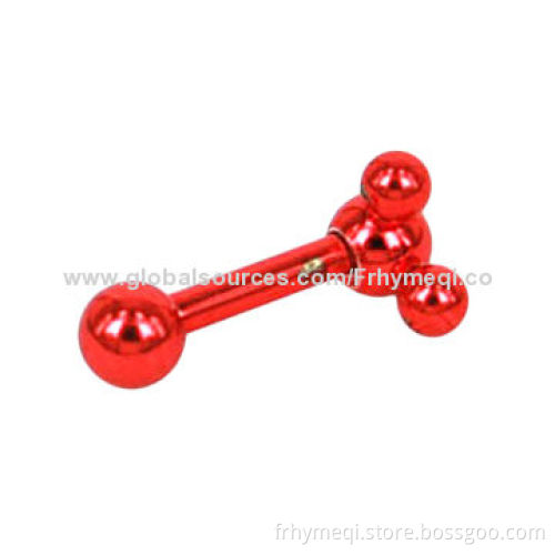 Erotic Jackhammer Spinner Tongue Ring with Strict QC, Nickel and Lead-free, High-brightness